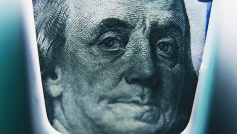 close-up of a one dollar bill