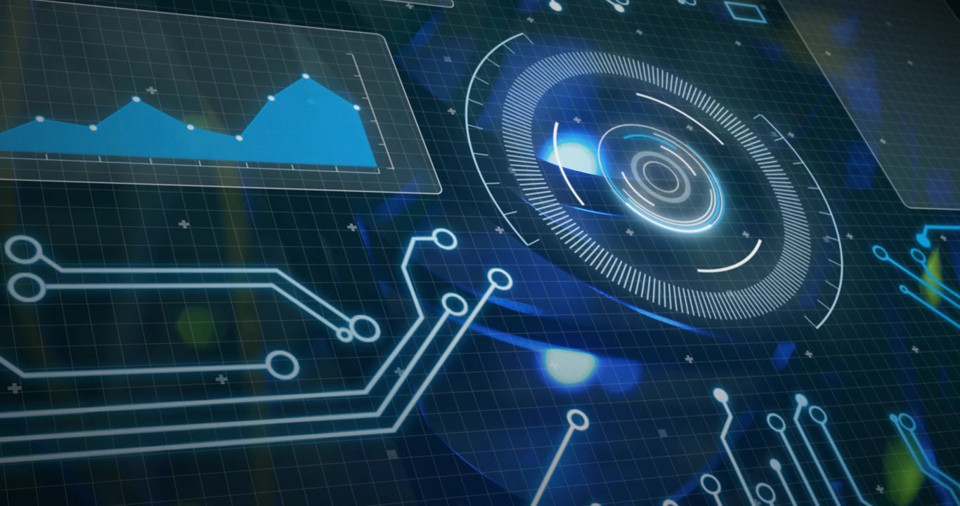 Animation of diverse data processing on digital screen