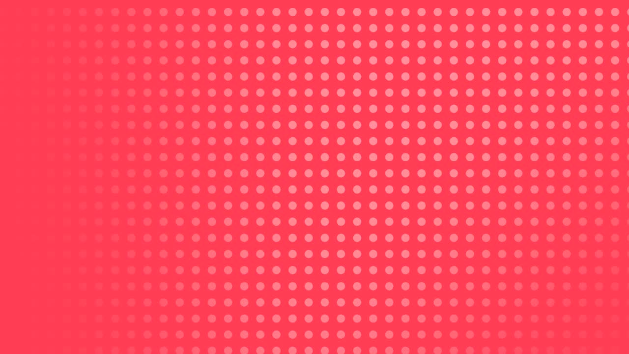 Rows of dots moving against red background