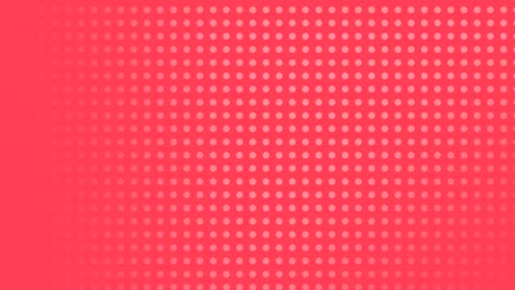 rows of dots moving against red background