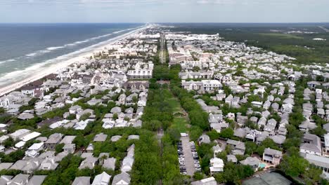 Rosemary-Beach,-Florida,-Hohe-Luftaufnahme,-Aufgenommen-In-5k