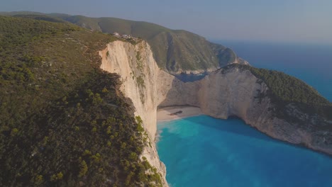 stunning aerial views of navagio beach