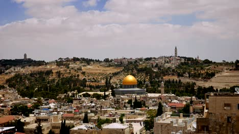 jerusalem panoramic aerial view time lapse