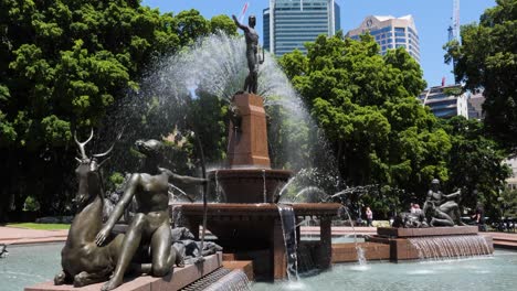 stunning fountain and statues in hyde park, sydney