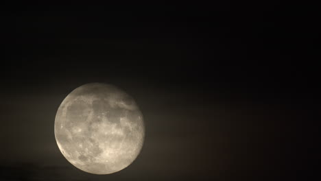 big gray moon in the night sky