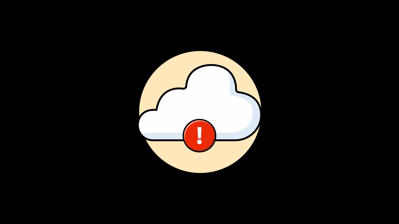 Animated Cloud Error Warning Icon