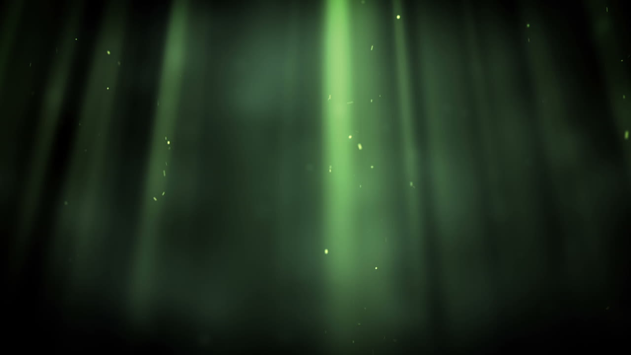 Bright points appearing in green rays