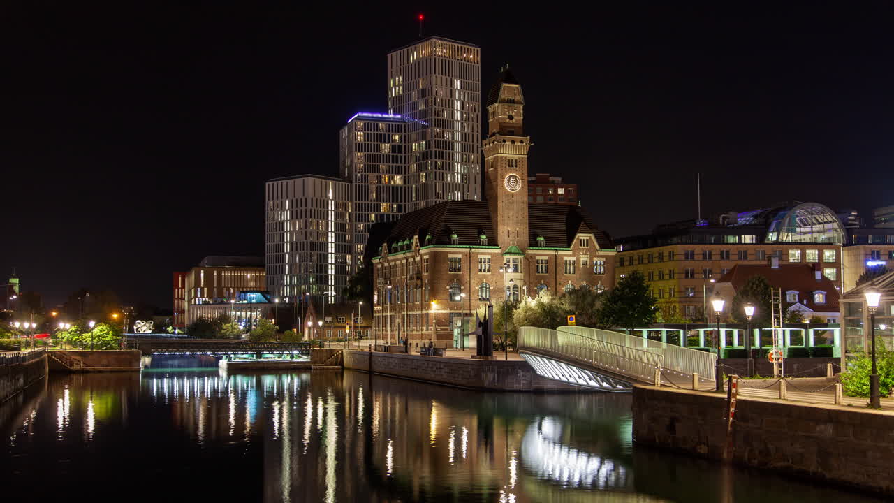 말모의 야간 조명 랜드마크