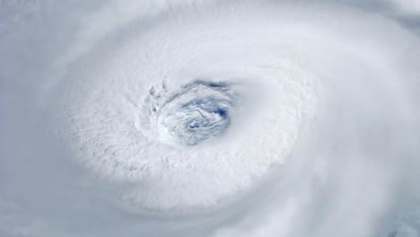 huge rotating hurricane from space