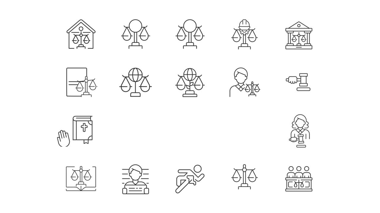 Iconos de la ley y la justicia