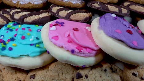 colorful tasty sweet cookies closeup