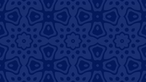 loopable deep navy blue geometric kaleidoscope pattern: symmetrical abstract design with interlocking shapes and subtle textures, ideal for modern backgrounds, wallpaper, and creative projects
