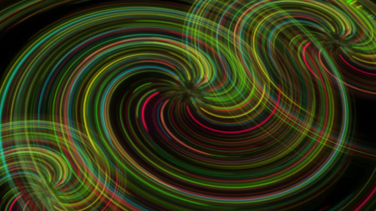 Abstract pattern of circles with the effect of rings. neon green yellow clean rings animation. Abstract background. Seamless loop 4k 3d render