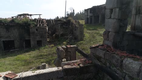 aerial view of the destroyed houses