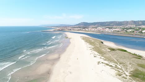 beach in esposende, portugal aerial view