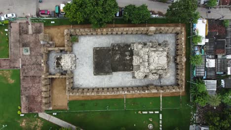 Top-view-of-Kailasanathar-Temple,-Kanchipuram,-Tamil-Nadu