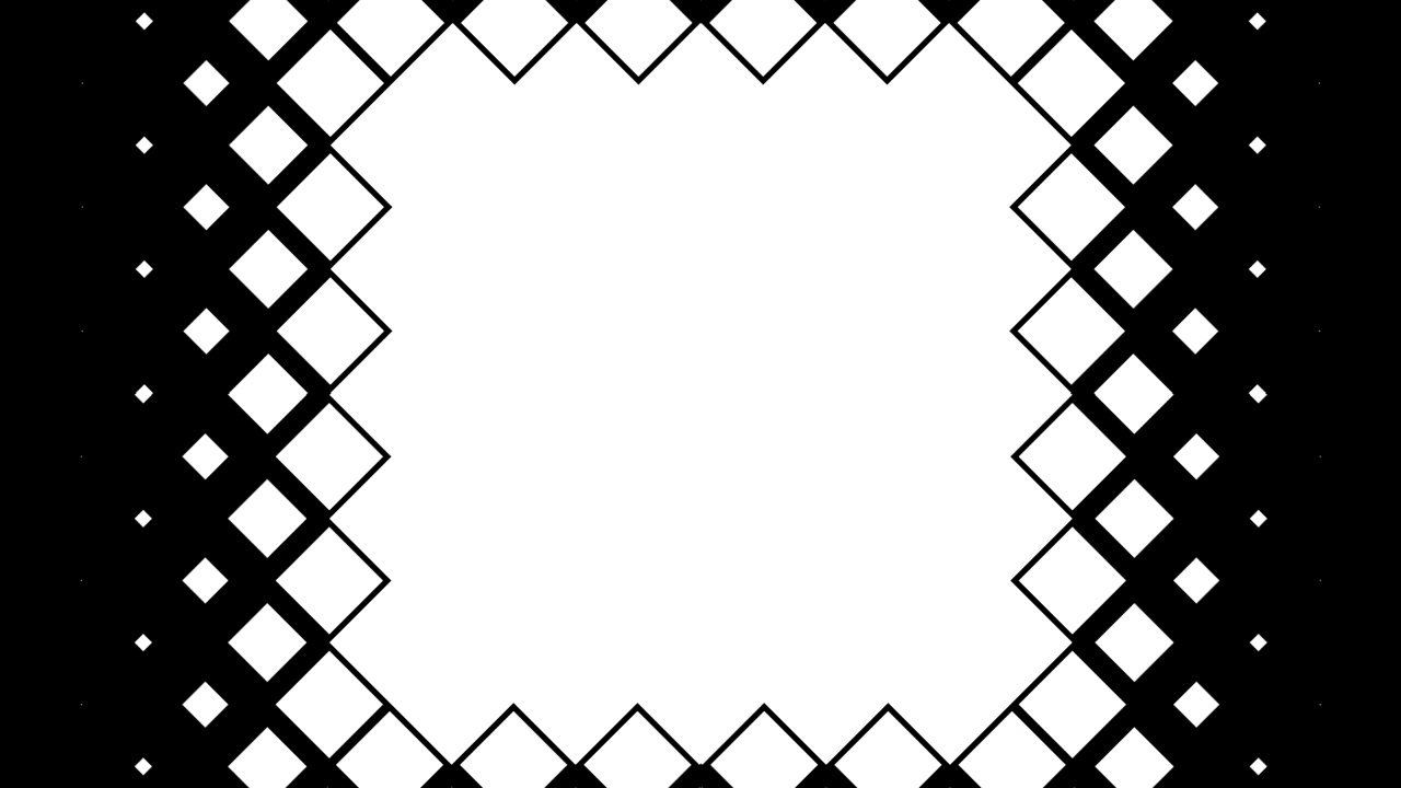 Pola Berlian Geometris Abstrak Berubah dari Hitam ke Putih
