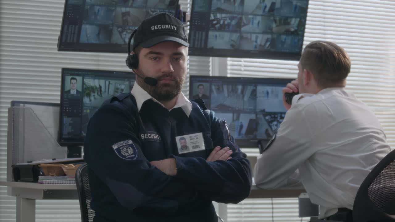 Security Guards in Control Room