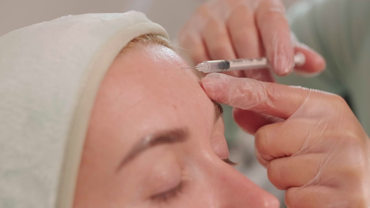 Botulotoxin injection procedure in the modern cosmetology clinic. Botulinum therapy