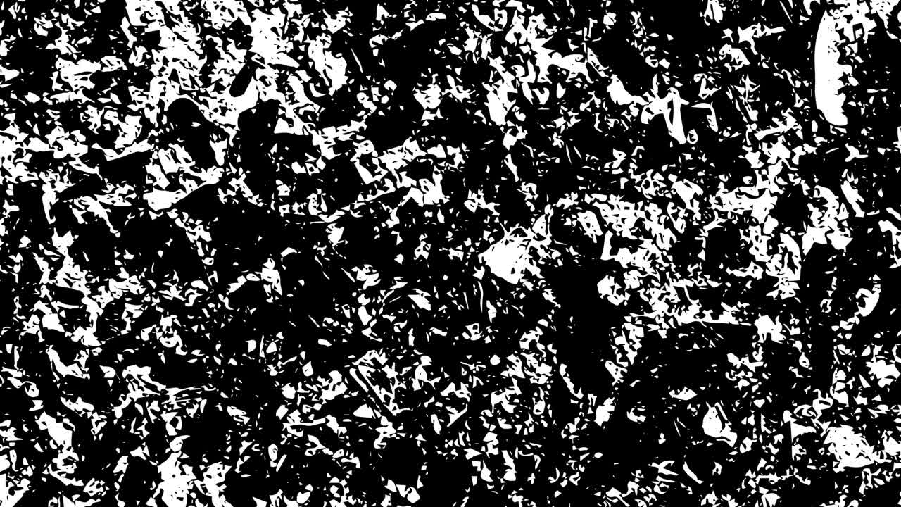 White Noise Motion On Black Background.