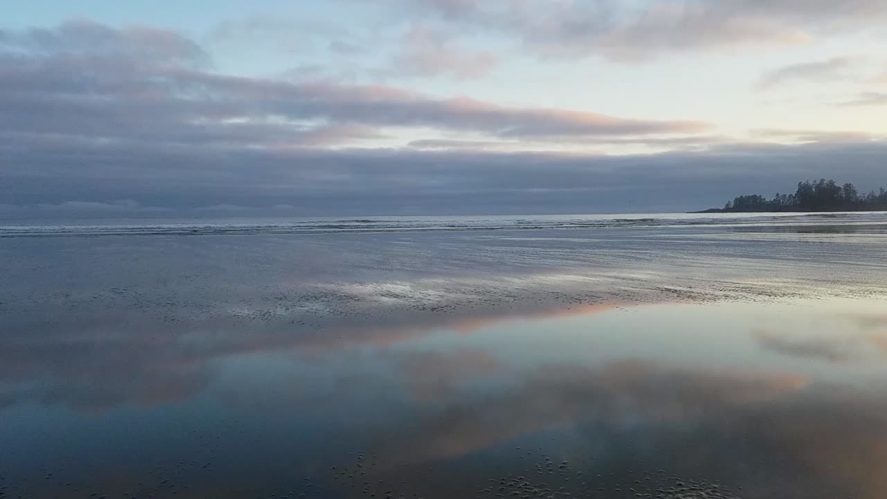 Peaceful Beach Sunset Reflection