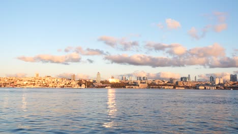 istanbul skyline at sunset