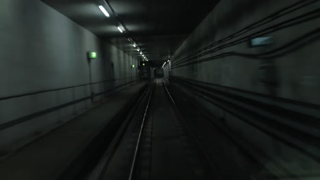 underground train arriving at the station