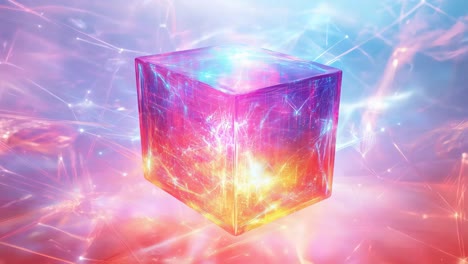 abstract glowing crystal