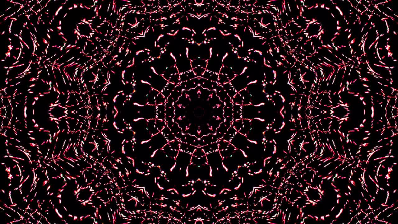 Beautiful abstract kaleidoscope that shines, a radiant light that regulates the subtle movements