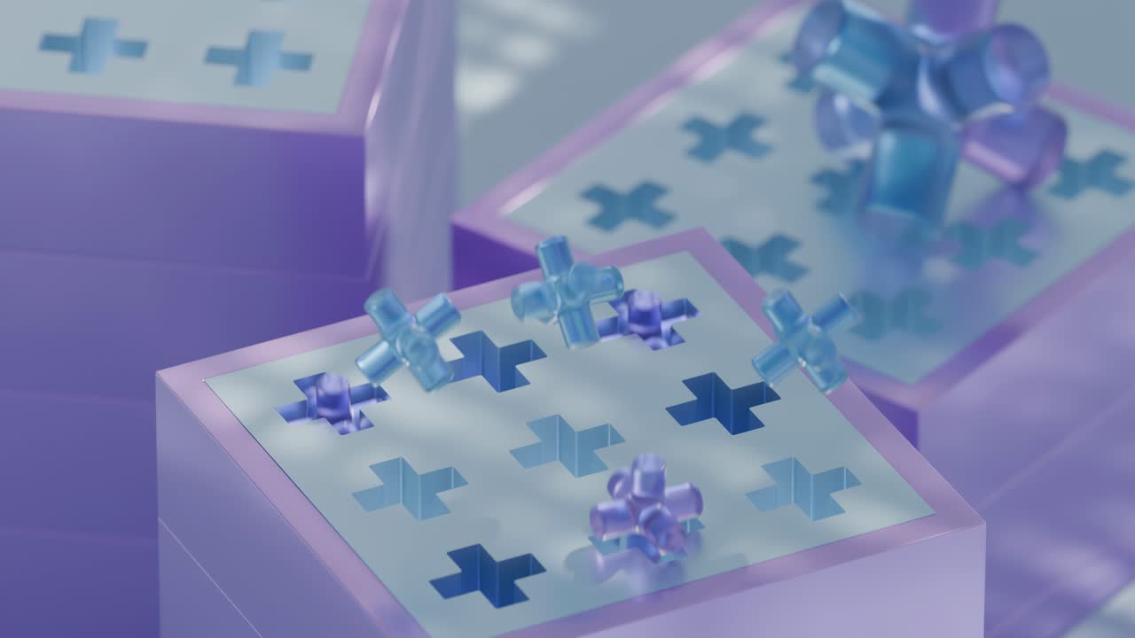 representación 3D abstracta de formas geométricas