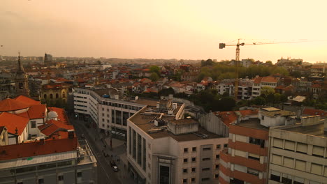 aerial view of praca de lisboa in porto, portugal