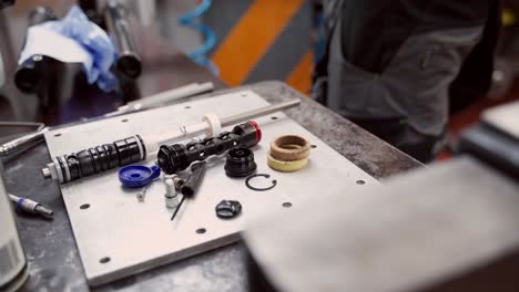 set of various tools on workbench