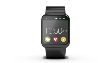 conceito de smartwatch com ícones