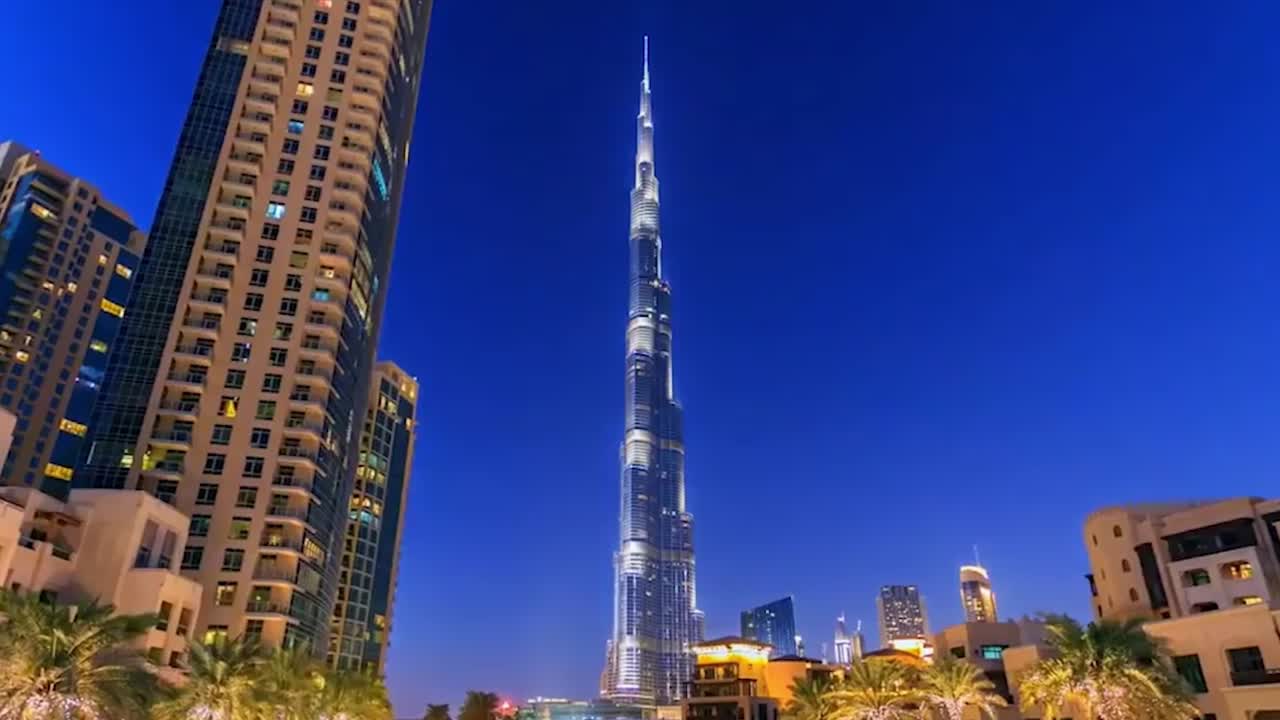 burj khalifa à noite