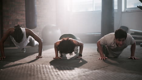 group fitness workout in the gym