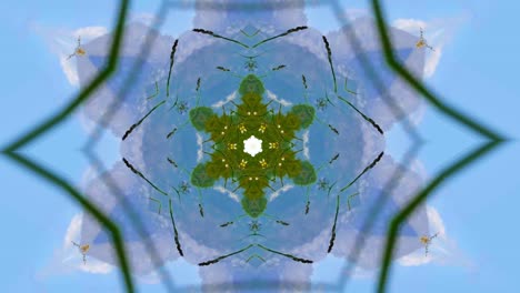 fondo abstracto multicolor y movimiento con efecto caleidoscopio