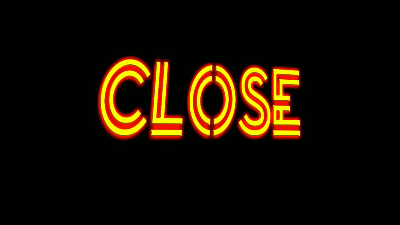 검정색 배경에 가까운 애니메이션 네온 텍스트