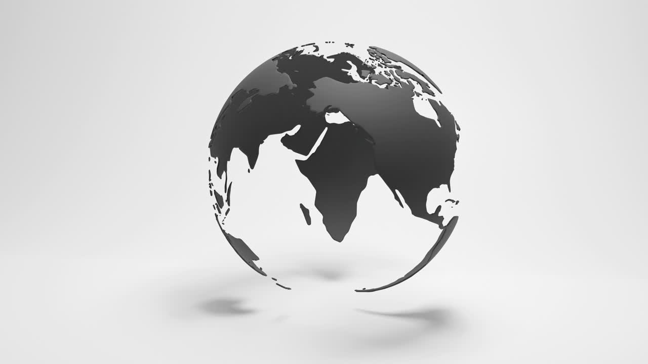 planeta tierra, globo oscuro abstracto con mapa de tierra video bucle infinito en alta calidad