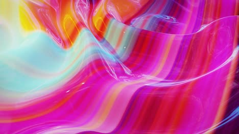 fondo fluido abstracto en bucle estilo de mármol multicolor. hermosa superficie ondulada brillante de líquido con patrón, color de gradiente y ondas de flujo en él. bg creativo brillante con animación suave y suave.