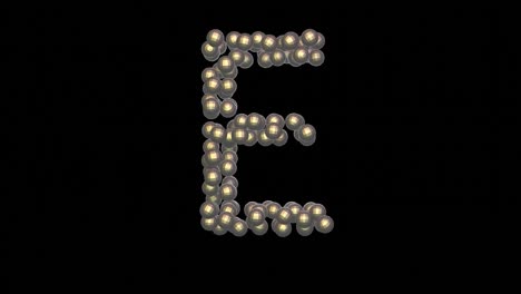 disco ball themed font  letter e