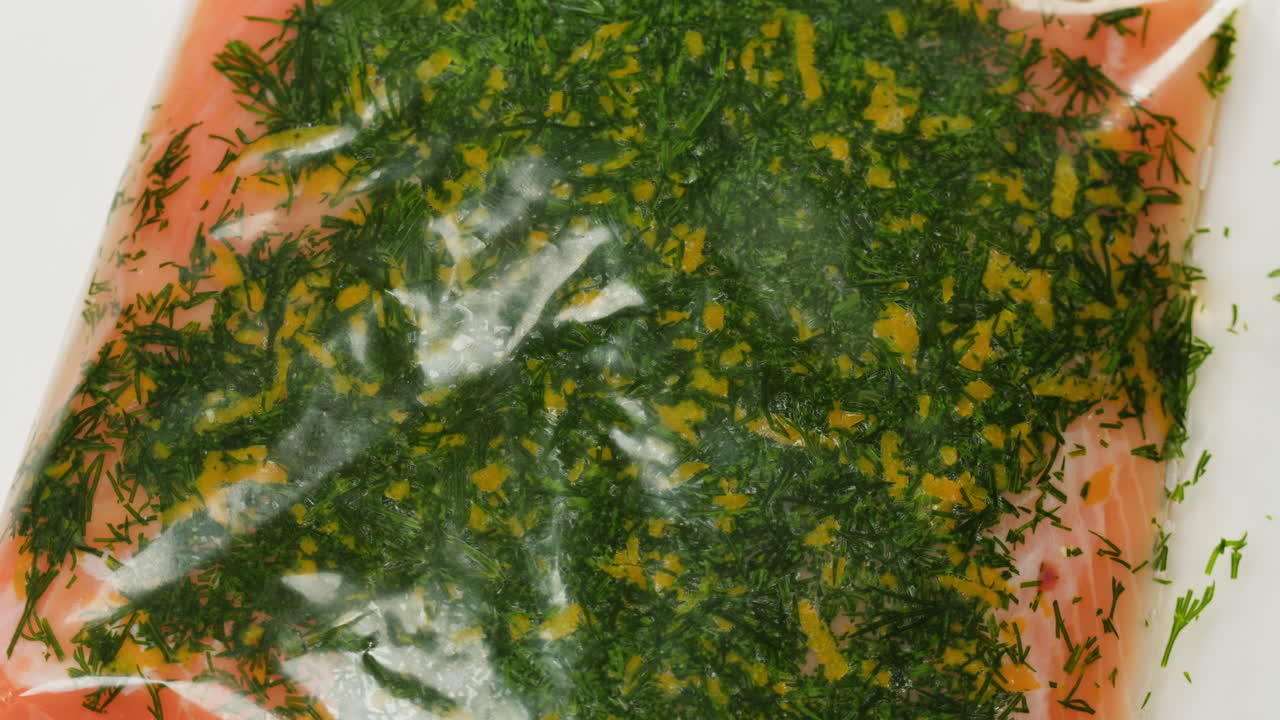Vacuum-sealed Salmon with Dill and Spices
