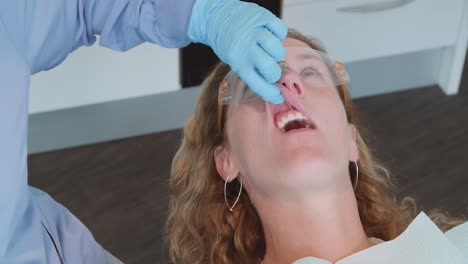 dentist inject infraorbital nerve block local anesthesia to patient