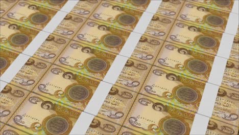 1000 iraqi dinar banknotes printed by a money press