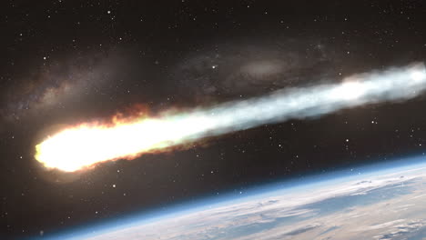 impacto de un meteorito sobre la tierra