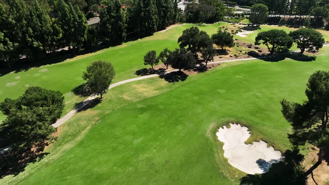 Aerial View of a Lush Golf Course