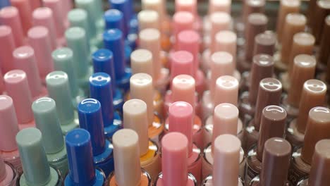 colorful nail polish bottles