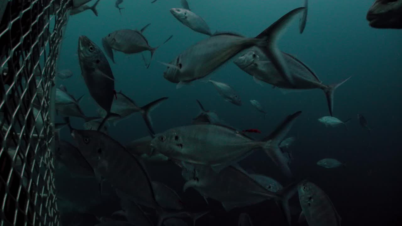 Great White Shark Carcharodon carcharias Neptune Islands South Australia 4k slow motion 50fps