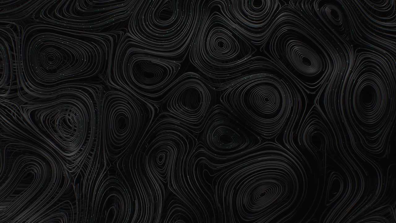 Linee topografiche circolari nere con codice matrix scorrevole