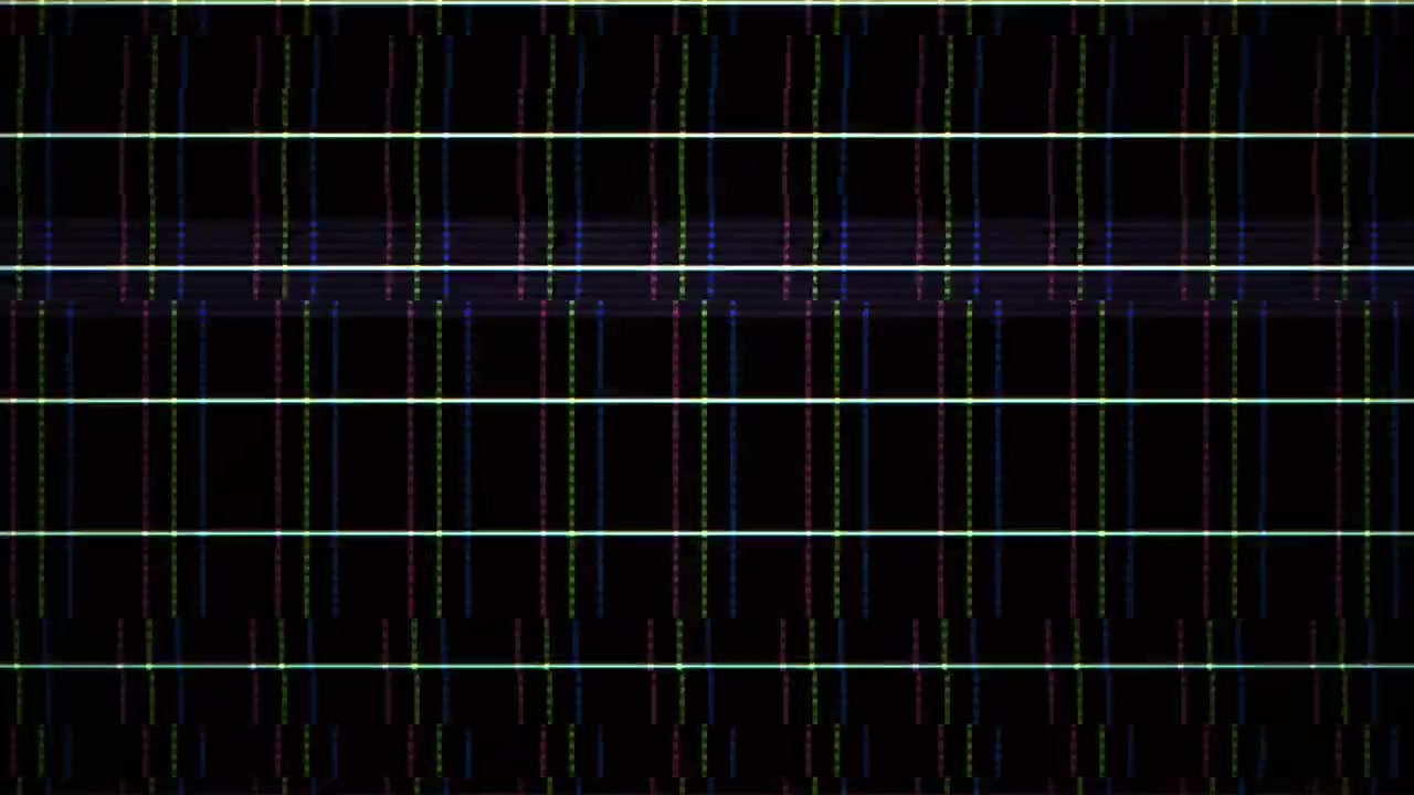 Abstract Digital Glitch Grid with Flickering RGB Lines