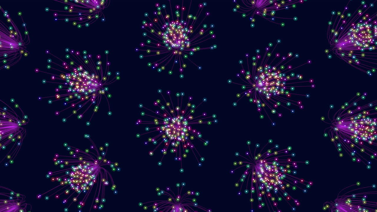 어두운 공간에서 빛나는 글리터 패턴